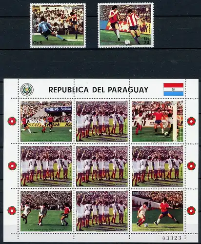 Paraguay 3997-3999 + KB postfrisch Fußball #GE716