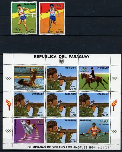 Paraguay 3716-3718 + KB postfrisch Olympia #IF161