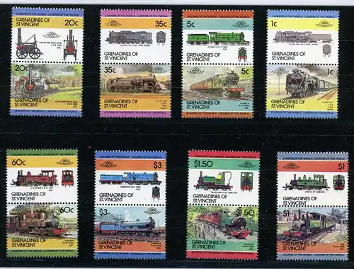St. Vincent Grenadinen 324-339 postfrisch Eisenbahn #IU762
