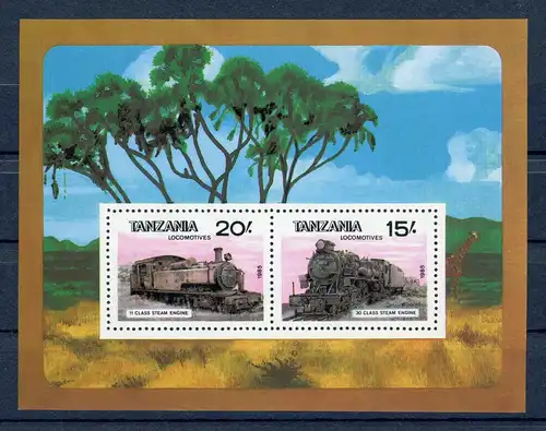 Tansania Block 47 postfrisch Eisenbahn Lokomotive #IU811