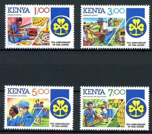 Kenia 322-325 postfrisch Pfadfinder #IU893