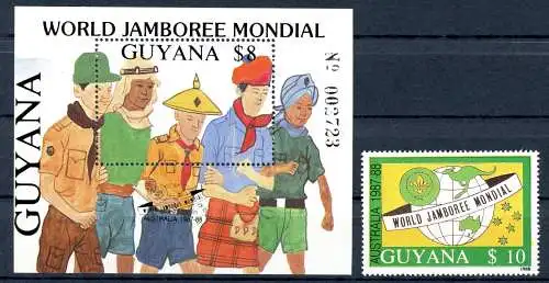 Guyana 2490 + Block 40 postfrisch Pfadfinder #IU909