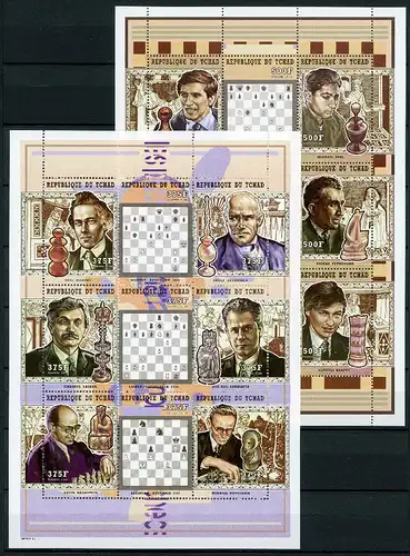 Tschad Kleinbogensatz 1899-1916 postfrisch Schachspieler #IX629