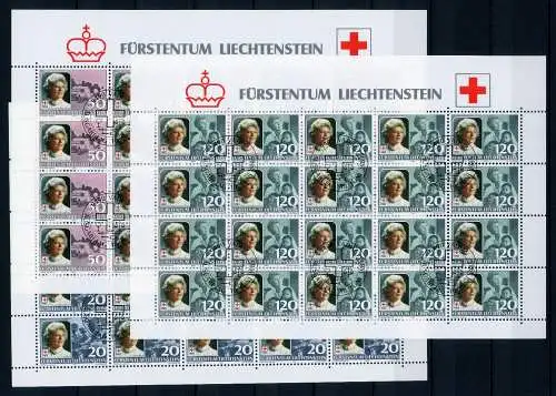Liechtenstein Kleinbogen 875-877 Rotes Kreuz Ersttagssonderstempel #JE999