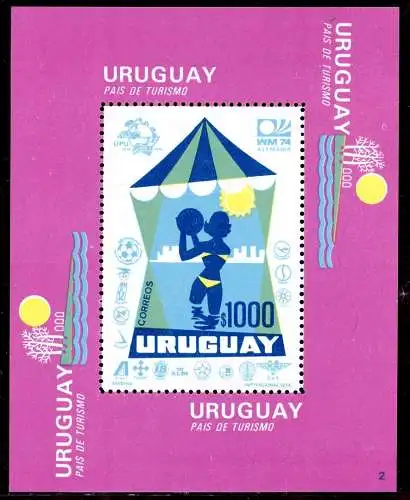 Uruguay Block 20 postfrisch Lufthansa #GI192