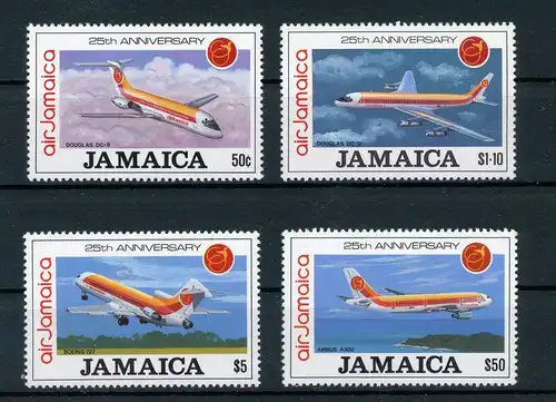 Jamaika 826-29 postfrisch Flugzeuge #GI020