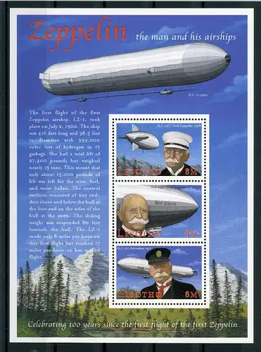 Lesotho KB 1630-1632 postfrisch Zeppelin #GI034