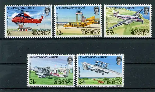 Alderney 18-22 postfrisch Flugzeuge #GI056