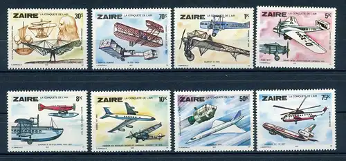 Zaire (Kongo) 580-587 postfrisch Flugzeuge #GI057