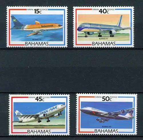 Bahamas 649-52 postfrisch Flugzeuge #GI058