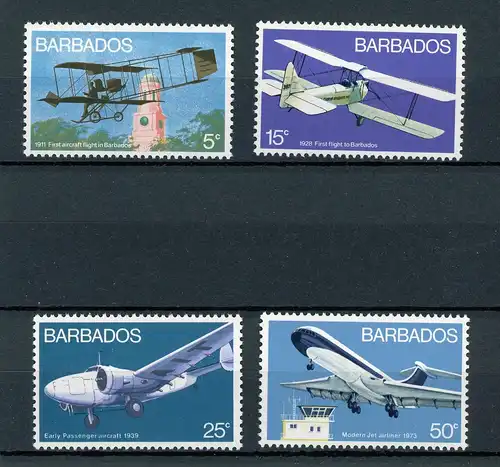 Barbados 353-356 postfrisch Flugzeuge #GI059