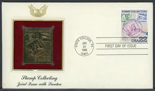 USA Goldmarke 1785 Ersttagesbrief/FDC #HD286