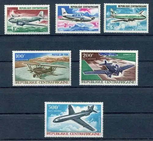 Zentralafrika 144-149 postfrisch Flugzeuge #GI067