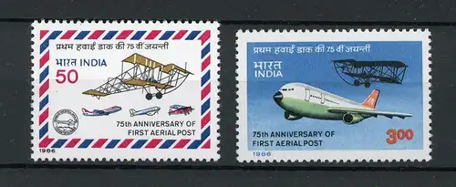 Indien 1053-54 postfrisch Flugzeuge #GI069