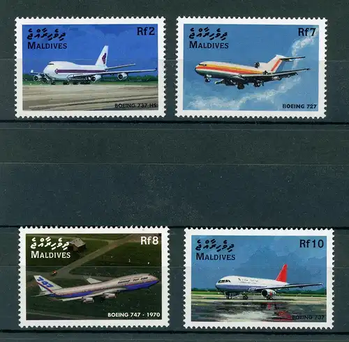 Malediven 3087-3090 postfrisch Flugzeuge #GI080