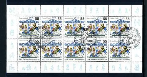 Bund Zehnerbogen 2820 Bonn Ersttagssonderstempel #IS961