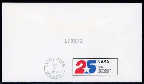 USA 1648 C auf Raketenpost Challenger 1983 im Folder Nr. 173971 #BW5189