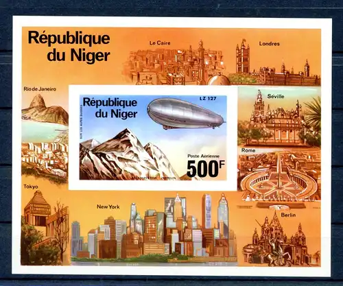 Niger Block 14 B postfrisch Zeppelin #GO510
