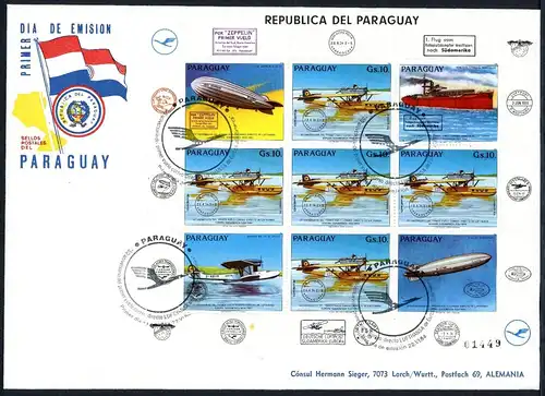 Paraguay 3787 Zeppelin Ersttagesbrief/FDC #GO647