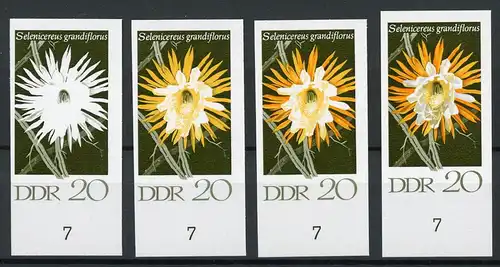 DDR Phasendrucke 1628 PH Unterrand postfrisch 4 Phasen #OZ1515