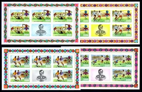 Ghana Kleinbogensatz 581 B-584 B postfrisch Fußball WM 1974 #GE592