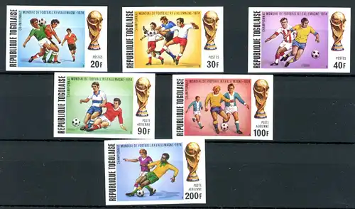 Togo 1017 B-1022 B postfrisch Fußball WM 1974 #GE547