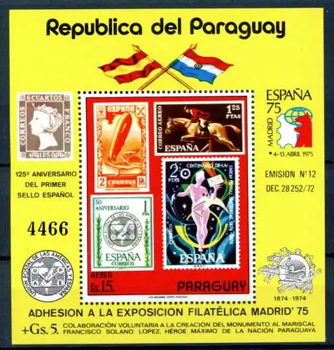 Paraguay Block 245 postfrisch Raumfahrt Weltraum #GB291