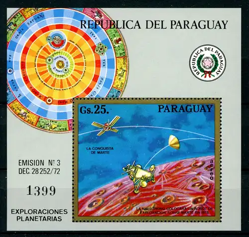 Paraguay Block 209 postfrisch Raumfahrt #GB294