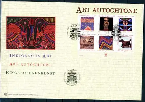 UNO Genf UNPA Block 18 Kunst Ersttagesbrief/FDC #IX292