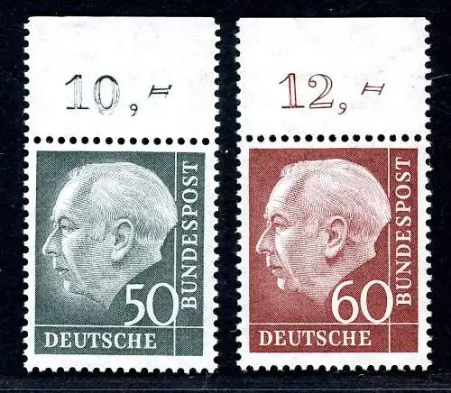 Bund 189-190 Oberrand postfrisch Kurzbefund #GJ399