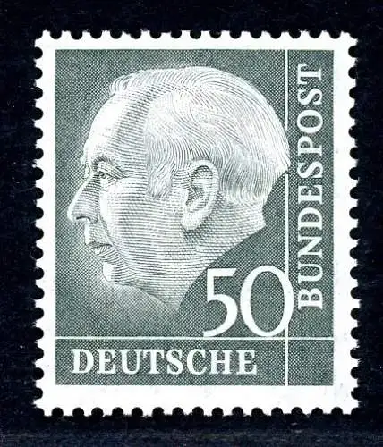 Bund Dauerserie/ DS Heuss I 189 postfrisch geprüft Schlegel #JE820