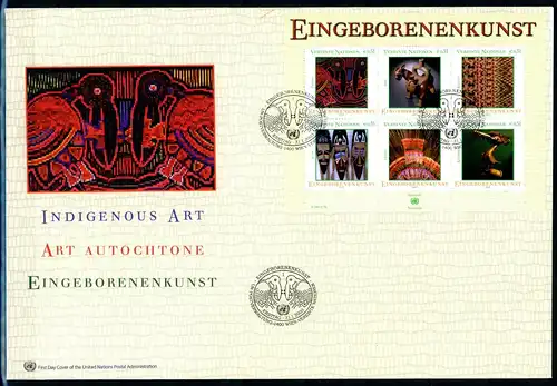 UNO Wien UNPA Block 17 Kunst Ersttagesbrief/FDC #IX311