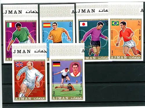 Ajman 586-591 postfrisch Fußball WM 1970 #GE426