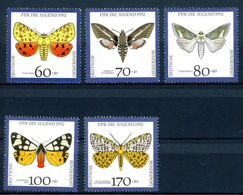 Bund 1602-1606 postfrisch Schmetterlinge #FW917