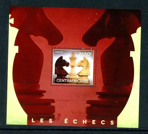 Zentralafrika Block 1220 postfrisch Schach #OZ1583