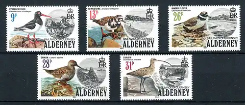 Großbritannien Guernsey 13-17 postfrisch Vögel #JD203