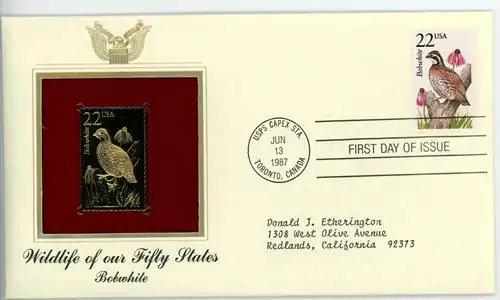 USA Goldmarke 1898 gestempelt Vögel #JD207