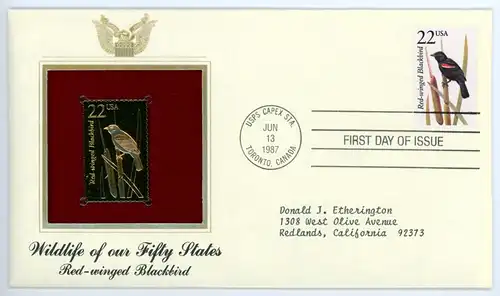USA Goldmarke 1900 gestempelt Vögel #JD208