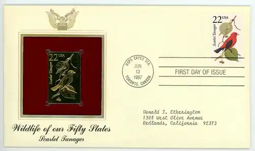 USA Goldmarke 1903 gestempelt Vögel #JD209