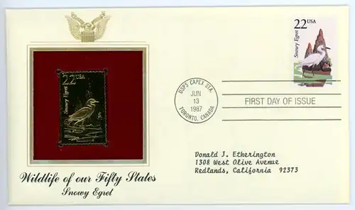 USA Goldmarke 1918 gestempelt Vögel #JD211