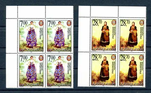 Jugoslawien 4er Block 3069-3070 postfrisch Volksbrauchtum #OZ1594