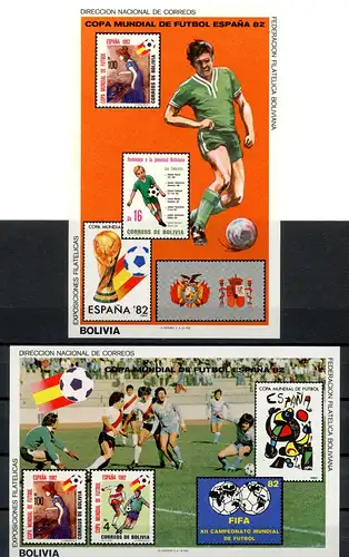 Bolivien Block 124-125 postfrisch Fußball #GE584