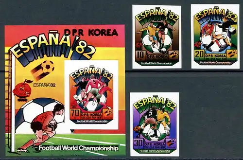 Korea Nord 2094-2098 + Block 93 postfrisch Fußball #GE588