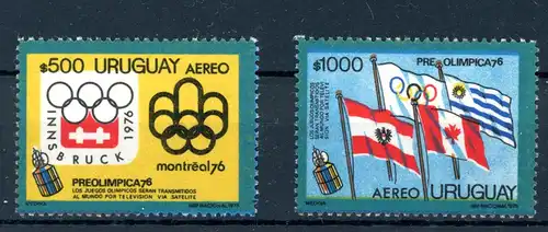 Uruguay 1352-1353 postfrisch Olympia 1976 Montréal / Innsbruck #HL063