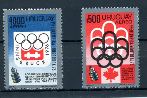 Uruguay 1350-1351 postfrisch Olympia 1976 Montréal / Innsbruck #HL066