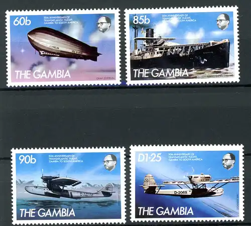 Gambia 535-538 postfrisch Flugzeuge #GI219