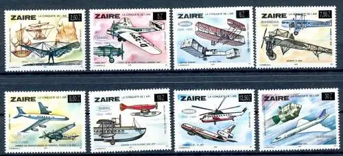 Zaire (Kongo) 580-587 postfrisch Flugzeuge #GI222