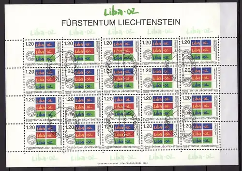 Liechtenstein Kleinbogen 1285 gestempelt Philatelie #JG509