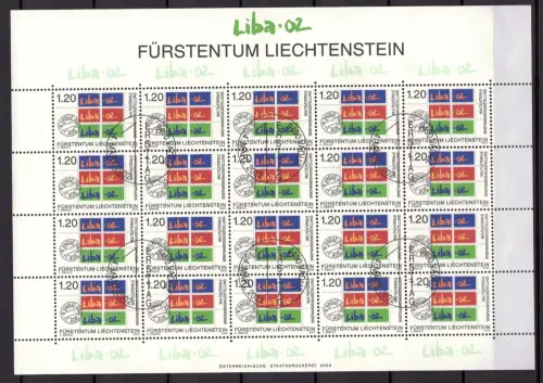 Liechtenstein Kleinbogen 1285 gestempelt Philatelie #JG509