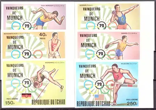 Tschad 620-625 B postfrisch Olympiade 1972 München #HL134
